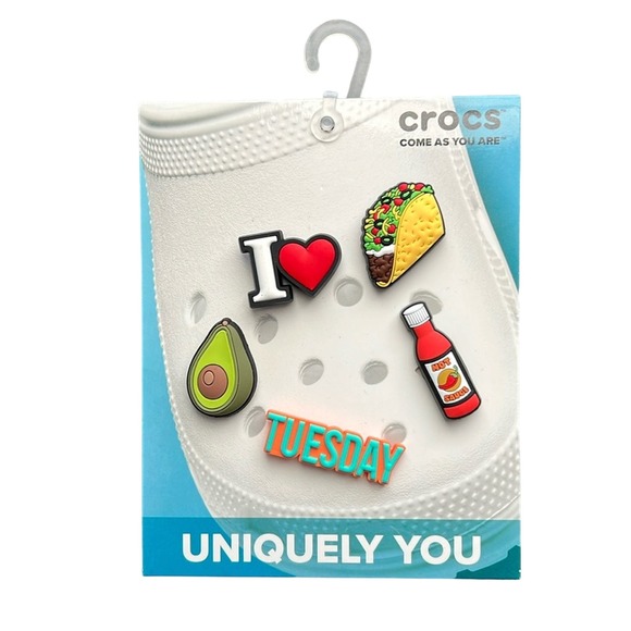 CROCS Accessories Crocs Taco Tuesday Hot Sauce 5 Pack Jibbitz Shoe